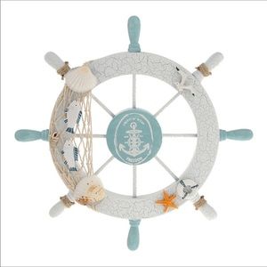 New Wooden Boat Steering Wheel Wall Decor